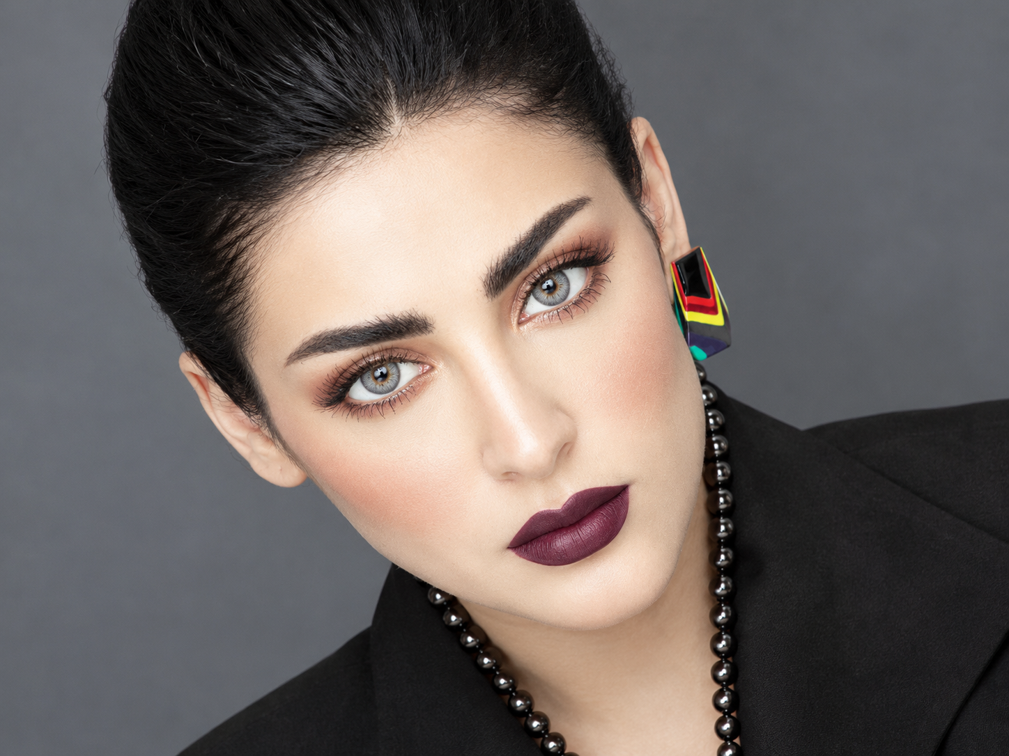 Ice Gray Gaze Beauty Portrait