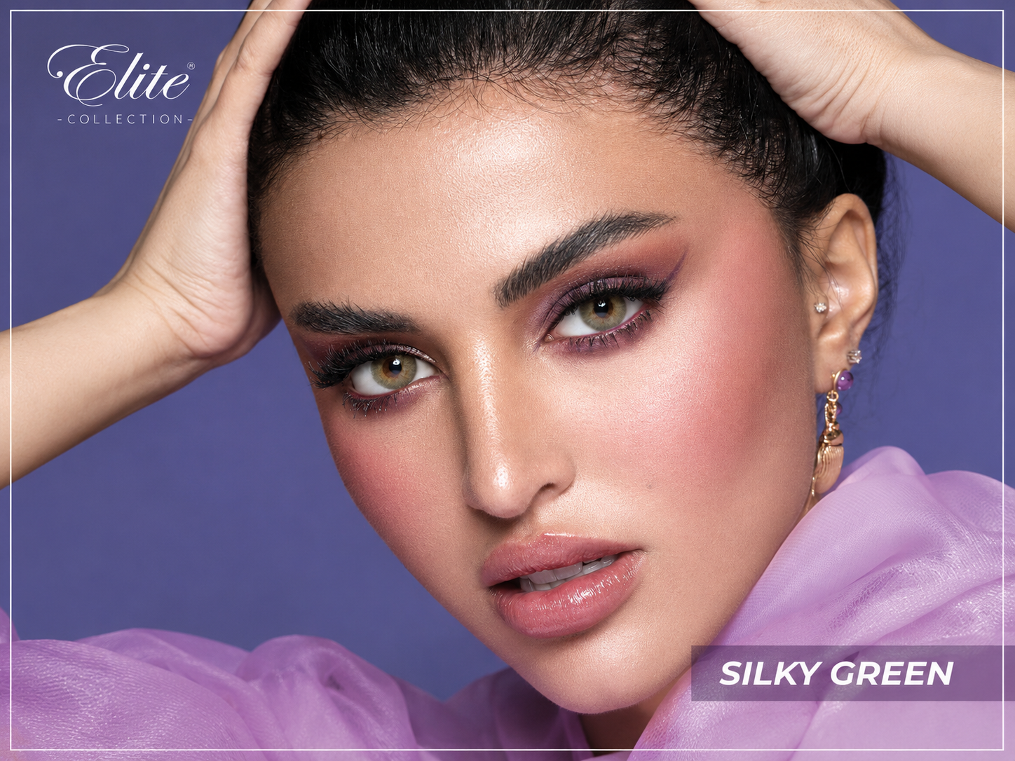 Silky Green Lavender Beauty Portrait